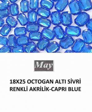 18X25 OCTOGAN ALTI SİVRİ RENKLİ AKRİLİK-CAPRI BLUE