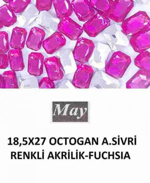 18,5X27 OCTOGAN ALTI SİVRİ RENKLİ AKRİLİK-FUCHSIA