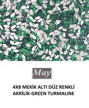4X8 MEKİK ALTI DÜZ RENKLİ AKRİLİK-GREEN TURMALINE