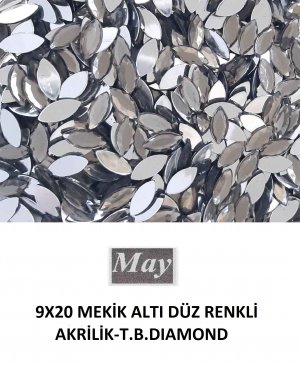 9X20 MEKİK ALTI DÜZ RENKLİ AKRİLİK-T.B.DIAMOND