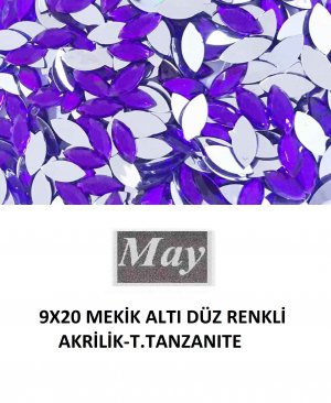 9X20 MEKİK ALTI DÜZ RENKLİ AKRİLİK-T.TANZANITE