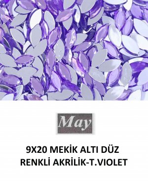 9X20 MEKİK ALTI DÜZ RENKLİ AKRİLİK-T.VIOLET