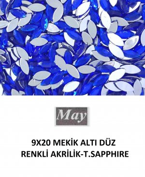 9X20 MEKİK ALTI DÜZ RENKLİ AKRİLİK-T.SAPPHIRE