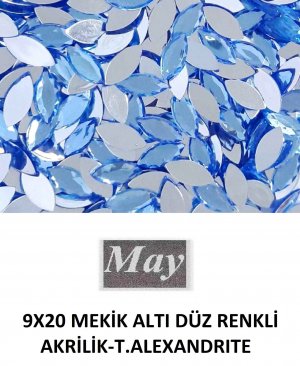 9X20 MEKİK ALTI DÜZ RENKLİ AKRİLİK-T.ALEXANDRITE