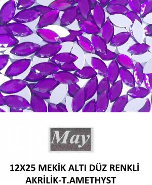 12X25 MEKİK ALTI DÜZ RENKLİ AKRİLİK-T.AMETHYST