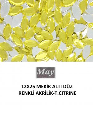 12X25 MEKİK ALTI DÜZ RENKLİ AKRİLİK-T.CITRINE