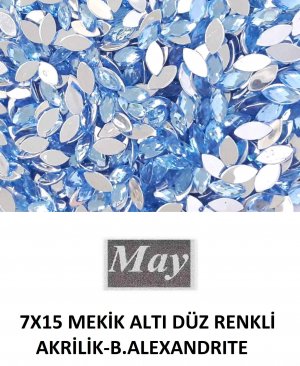 7X15 MEKİK ALTI DÜZ RENKLİ AKRİLİK-B.ALEXANDRITE