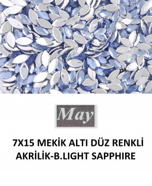 7X15 MEKİK ALTI DÜZ RENKLİ AKRİLİK-B.LIGHT SAPPHIRE