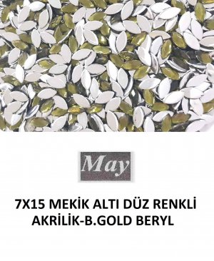 7X15 MEKİK ALTI DÜZ RENKLİ AKRİLİK-B.GOLD BERYL