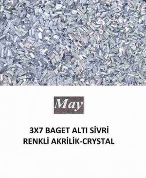 3X7 BAGET ALTI SİVRİ RENKLİ AKRİLİK-CRYSTAL