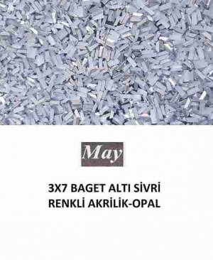 3X7 BAGET ALTI SİVRİ RENKLİ AKRİLİK-OPAL