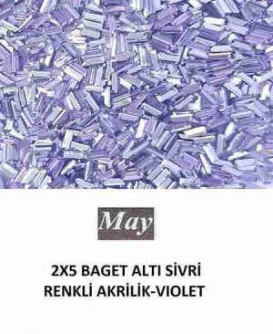 2X5 BAGET ALTI SİVRİ RENKLİ AKRİLİK-VIOLET