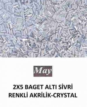 2X5 BAGET ALTI SİVRİ RENKLİ AKRİLİK-CRYSTAL