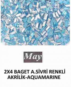 2X4 BAGET ALTI SİVRİ RENKLİ AKRİLİK-AQUAMARINE