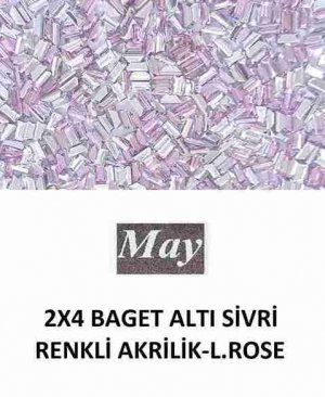 2X4 BAGET ALTI SİVRİ RENKLİ AKRİLİK-LIGHT ROSE