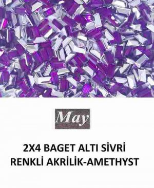2X4 BAGET ALTI SİVRİ RENKLİ AKRİLİK-AMETHYST
