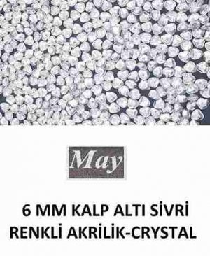 6 MM KALP ALTI SİVRİ RENKLİ AKRİLİK-CRYSTAL