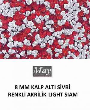 8 MM KALP ALTI SİVRİ RENKLİ AKRİLİK-LIGHT SIAM