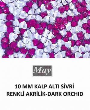10 MM KALP ALTI SİVRİ RENKLİ AKRİLİK-DARK ORCHID