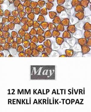 12 MM KALP ALTI SİVRİ RENKLİ AKRİLİK-TOPAZ