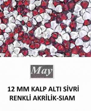 12 MM KALP ALTI SİVRİ RENKLİ AKRİLİK-SIAM