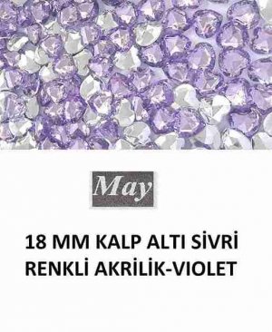 18 MM KALP ALTI SİVRİ RENKLİ AKRİLİK-VIOLET
