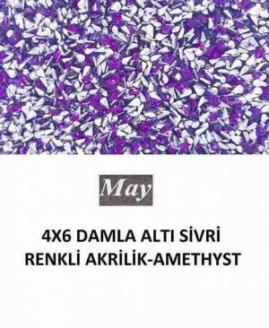 4X6 DAMLA ALTI SİVRİ RENKLİ AKRİLİK-AMETHYST