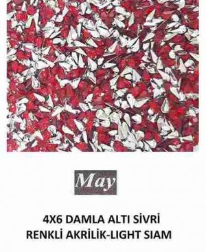 4X6 DAMLA ALTI SİVRİ RENKLİ AKRİLİK-LIGHT SIAM