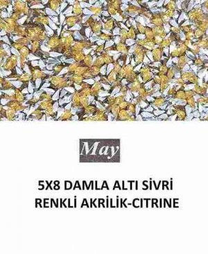 5X8 DAMLA ALTI SİVRİ RENKLİ AKRİLİK-CITRINE