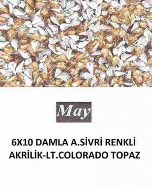 6X10 DAMLA ALTI SİVRİ RENKLİ AKRİLİK-LT.COLORADO TOPAZ