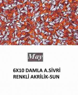 6X10 DAMLA ALTI SİVRİ RENKLİ AKRİLİK-SUN