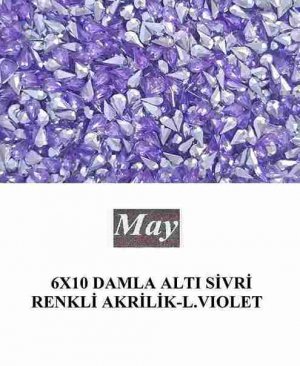 6X10 DAMLA ALTI SİVRİ RENKLİ AKRİLİK-LIGHT VIOLET