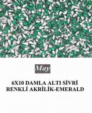 6X10 DAMLA ALTI SİVRİ RENKLİ AKRİLİK-EMERALD