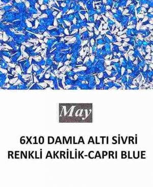 6X10 DAMLA ALTI SİVRİ RENKLİ AKRİLİK-CAPRI BLUE