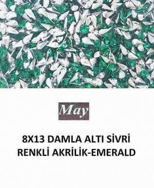 8X13 DAMLA ALTI SİVRİ RENKLİ AKRİLİK-EMERALD