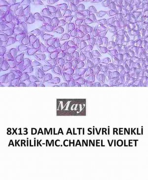 8X13 DAMLA ALTI SİVRİ RENKLİ AKRİLİK-MC.CHANNEL VIOLET