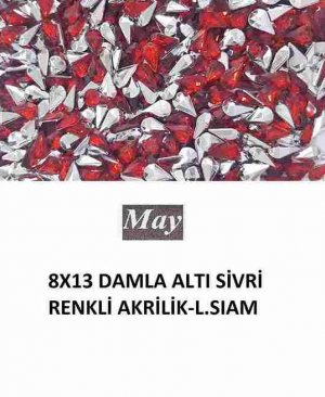 8X13 DAMLA ALTI SİVRİ RENKLİ AKRİLİK-LIGHT SIAM