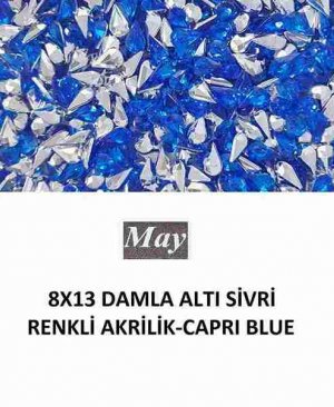 8X13 DAMLA ALTI SİVRİ RENKLİ AKRİLİK-CAPRI BLUE