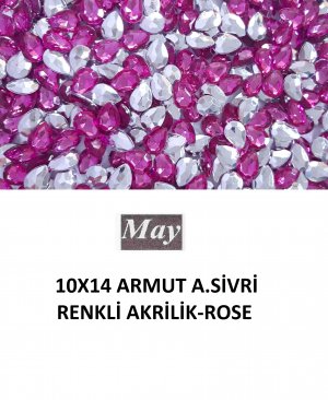 10X14 ARMUT ALTI SİVRİ RENKLİ AKRİLİK-ROSE