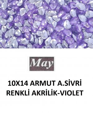 10X14 ARMUT ALTI SİVRİ RENKLİ AKRİLİK-VIOLET