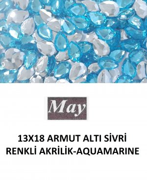 13X18 ARMUT ALTI SİVRİ RENKLİ AKRİLİK-AQUAMARINE