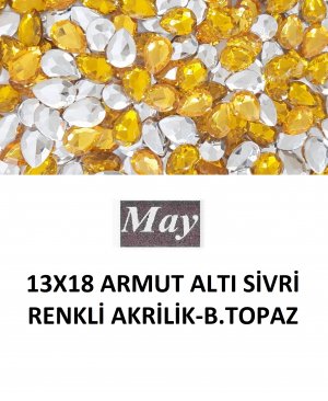 13X18 ARMUT ALTI SİVRİ RENKLİ AKRİLİK-BEACH TOPAZ