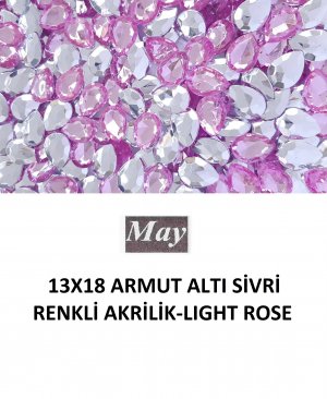 13X18 ARMUT ALTI SİVRİ RENKLİ AKRİLİK-LIGHT ROSE