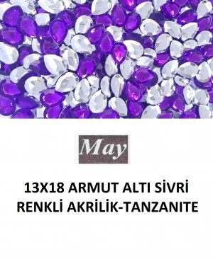 13X18 ARMUT ALTI SİVRİ RENKLİ AKRİLİK-TANZANITE