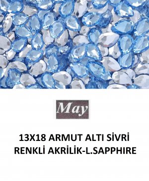 13X18 ARMUT ALTI SİVRİ RENKLİ AKRİLİK-LIGHT SAPPHIRE