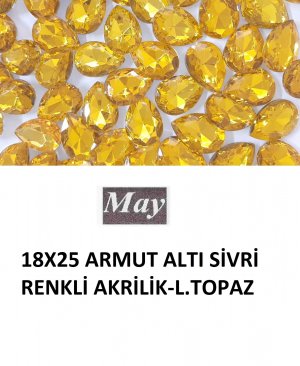 18X25 ARMUT ALTI SİVRİ RENKLİ AKRİLİK-LIGHT TOPAZ