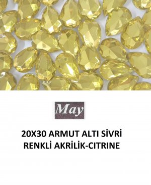 20X30 ARMUT ALTI SİVRİ RENKLİ AKRİLİK-CITRINE