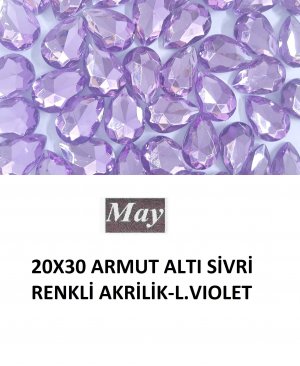 20X30 ARMUT ALTI SİVRİ RENKLİ AKRİLİK-LIGHT VIOLET