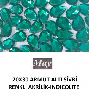 20X30 ARMUT ALTI SİVRİ RENKLİ AKRİLİK-INDICOLITE