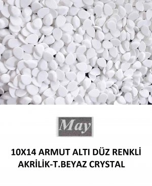 10X14 ARMUT ALTI DÜZ RENKLİ AKRİLİK-T.BEYAZ CRYSTAL